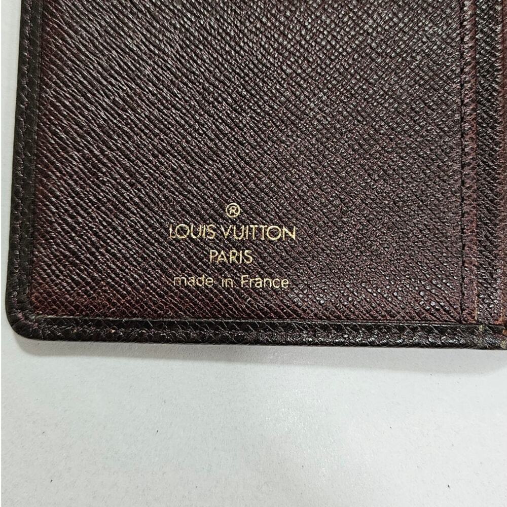 Louis Vuitton Taiga Brazza Long Wallet Brown Authentic Entrupy COA - Picture 5 of 13